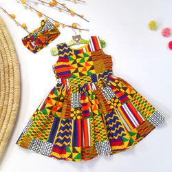 Yellow Dress For Girls, Children's Dresses,  Party Dress,  African Dresses, Gift For Daughter,  Stocking Fillers