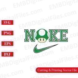 mushroom nike logo svg file, super mushroom png svg, super mario mushroom ,mario vector png, cricut printing cut file