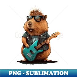 Capybara Rocker - Retro PNG Sublimation Digital Download - Capture Imagination with Every Detail