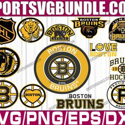 bundle 13 files boston bruins hockey team svg, boston bruins svg, nhl svg, nhl svg, png, dxf, eps, instant download