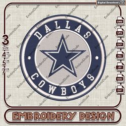 NFL Dallas Cowboys logo embroidery design, NFL Machine Embroidery, Dallas Cowboys Embroidery Files, NFL Embroidery