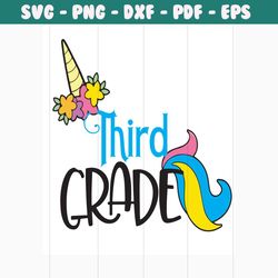 unicorn third grade svg, 100th days svg, back to school svg, unicorn svg, students svg, school svg, teachers svg, unicor