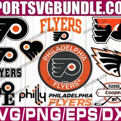 bundle 11 files philadelphia flyers hockey team svg, philadelphia flyers svg, nhl svg, nhl svg, png, dxf, eps