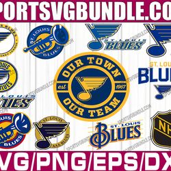 bundle 12 files st louis blues hockey team svg, st louis blues svg, nhl svg, nhl svg, png, dxf, eps, instant download
