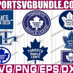 bundle 8 files toronto maple leafs hockey team svg, toronto maple leafs svg, nhl svg, nhl svg, png, dxf, eps