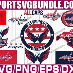 bundle 13 files washington capitals hockey team svg, washington capitals svg, nhl svg, nhl svg, png, dxf, eps