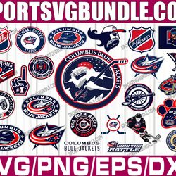 bundle 25 files columbus blue jackets hockey team svg, columbus blue jackets svg, nhl svg, nhl svg, png, dxf, eps