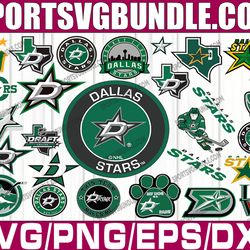 bundle 27 files dallas stars hockey team svg, dallas stars svg, nhl svg, nhl svg, png, dxf, eps, instant download