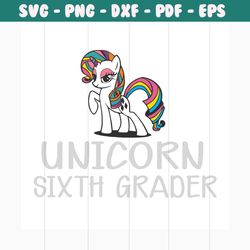 unicorn sixth grader svg, 100th days svg, back to school svg, unicorn svg, students svg, school svg, teachers svg, unico