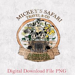 animal mickey's safari travel & co png, disney vacation png, disney family trip png, disney world png, disneyland trip