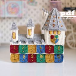 Crochet pattern Harry Potter Advent Calendar, PDF Digital Download, DIY Amigurumi Hogwarts Castle Wizard School,