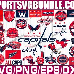 bundle 33 files washington capitals hockey team svg, washington capitals svg, nhl svg, nhl svg, png, dxf, eps