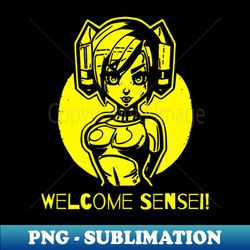 Welcome Sensei Anime Girl - PNG Transparent Digital Download File for Sublimation - Bring Your Designs to Life