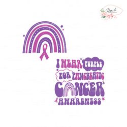 i wear purple for pancreatic cancer awareness svg file