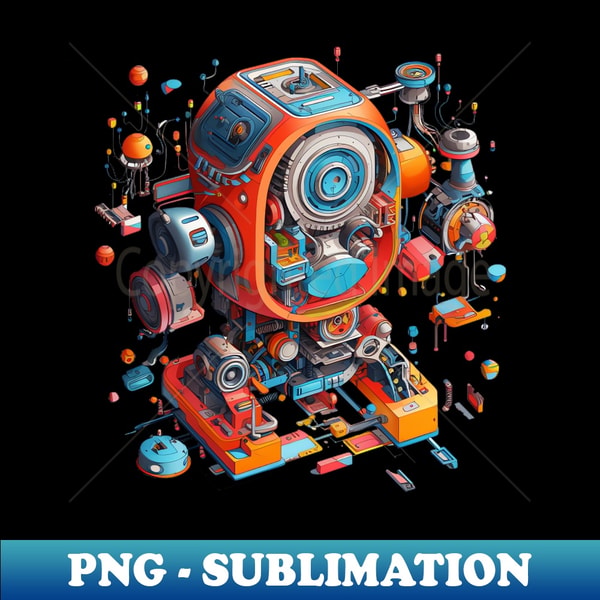 Clean Robot Exploded View Robot Exploded View - PNG Transparent Sublimation File - Stu | Inspire ...
