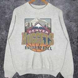 vintage denver basketball sweatshirt, retro 90s nba denver basketball t-shirt, basketball fan shirt, retro denver shirt,