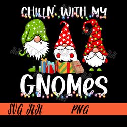 chillin with my gnomies png, gnomes christmas holidays friends png