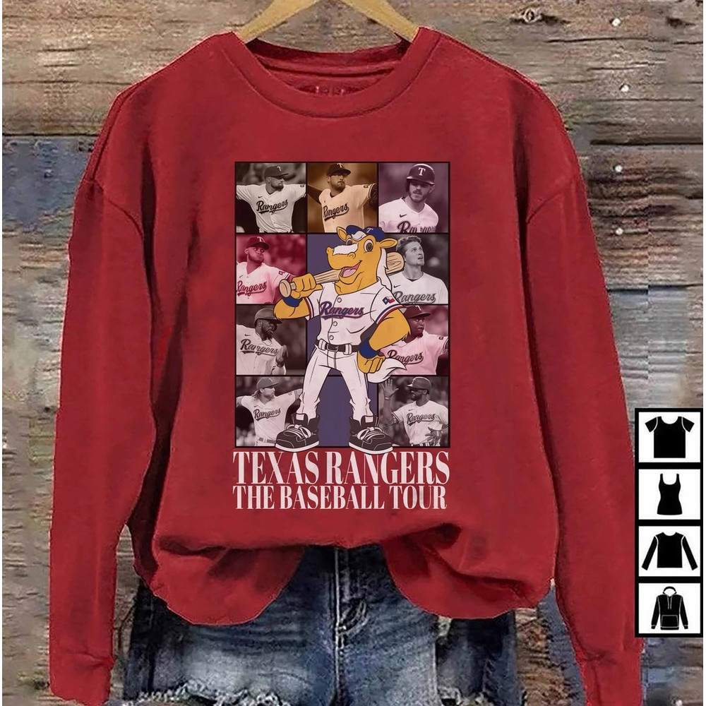 Texas Team Rangers 2023 West Division Baseball Champs T-shirt, MLB 2023 World Series Shirt Long sleeve Sweatshirt Hoodie