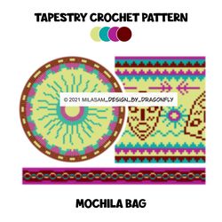 Crochet Bag Pattern, Wayuu Mochila Bag, Tote Bag DIY, Beach Bag, Shoulder bag, boho handbag Updated pattern / Kenya 1
