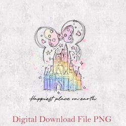 retro happiest place on earth png, disneyland castle png, mickey balloon png, disney magic kingdom png, disney world png