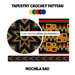 Crochet Bag Pattern, Wayuu Mochila Bag, Tote Bag DIY, Beach Bag, Shoulder bag, boho handbag Updated pattern / Kenya 2