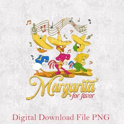 vintage disney margarita png, disney epcot png, margaritas epcot png, margaritas por favor, the three caballeros digital