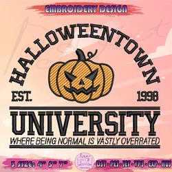 halloween town university embroidery design, pumpkin embroidery, halloween embroidery design, machine embroidery designs, instant downoad