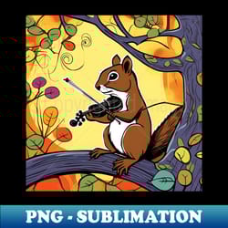 enchanting squirrel violin serenade - creative sublimation png download - unleash your creativity