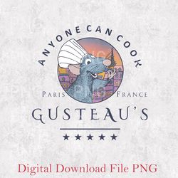 gusteau's anyone can cook remy png, remi png, disney shirts for women, ratatouille png, disney family png, disney trip
