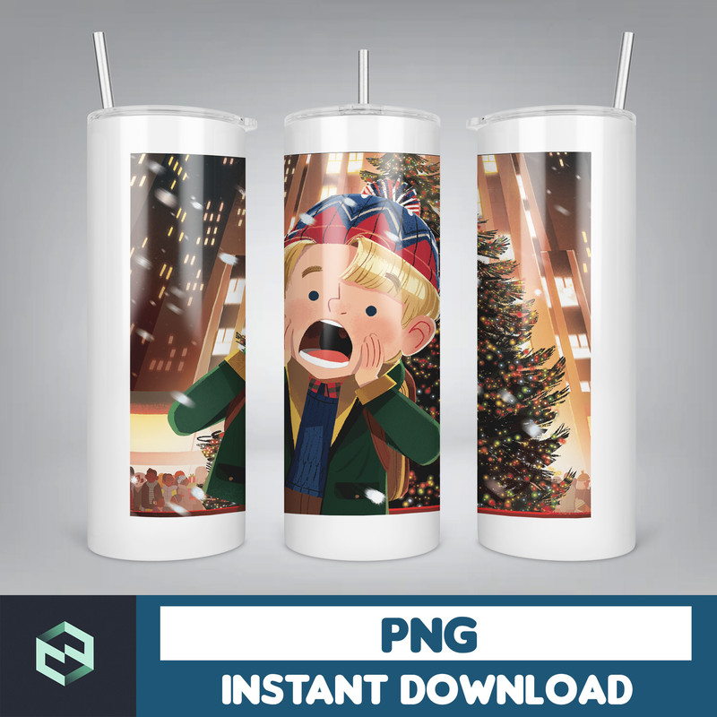 Merry Christmas Movie 20oz Tumbler Png, Retro Merry Christmas 20oz Skinny Tumbler, Xmas Movie Tumbler Png (8).jpg