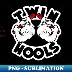 twin birds hools with basebalbats - funny bird animals - signature sublimation png file - transform your sublimation creations