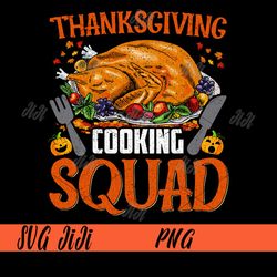 Thanksgiving Cooking Squad PNG, Turkey Chef Thanksgiving PNG