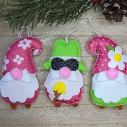 Holiday Gnomes, Felt Christmas Tree Decorations, Scandinavian Gnome, Christmas Gnomes, Swedish Gnome,Gnome with glasses