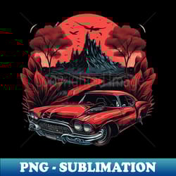 red car funny design - decorative sublimation png file - spice up your sublimation projects