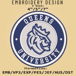 ncaa logo queen's university, embroidery design, embroidery files, ncaa queen's university, machine embroidery pattern
