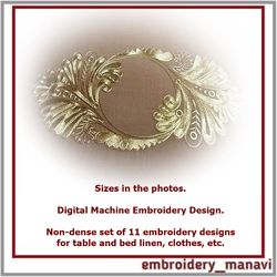 Set of 11 delicate pattern Machine Embroidery Designs in 2 colors