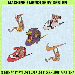 5+ legend basketball brand embroidery bundle, famous basketball team embroidery bundle, basketball embroidery bundle, nba embroidery