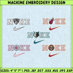 15+ custom logo basketball brand embroidery bundle, famous basketball team embroidery bundle, basketball embroidery bundle, nba embroidery