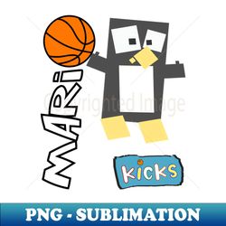 Mario The Ballin Baby Penguin Aqua KICKS sticker - PNG Transparent Sublimation File - Create with Confidence