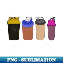 water bottle shaker gym set collection - instant sublimation digital download - capture imagination with every detail
