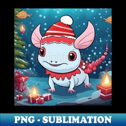 Festive Axolotl Christmas Celebration - Special Edition Sublimation PNG File - Perfect for Sublimation Art