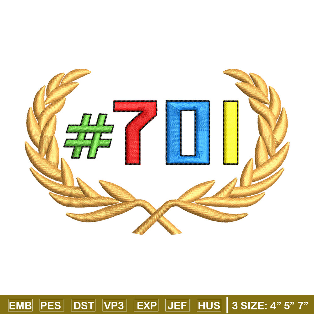 701 logo embroidery design, 701 logo embroidery, embroidery file, logo design, logo shirt, Digital download.jpg