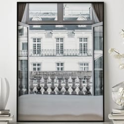 open window poster, elegant decor, window view, high-end living, luxurious interiors, sophisticated style, luxury lifest