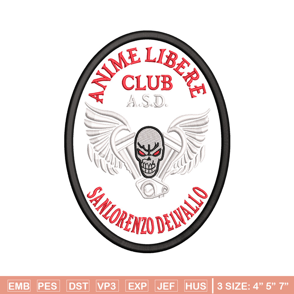 Anime libera club embroidery design, anime embroidery, embroidery file, logo design,  logo shirt, Digital download.jpg
