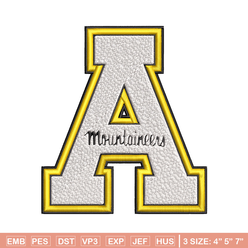 Appalachian State Mountaineers embroidery design, logo embroidery, logo Sport, Sport embroidery, NCAA embroidery..jpg