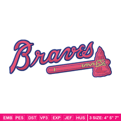 Atlanta Braves logo embroidery design, logo sport embroidery, baseball embroidery, logo shirt, MLB embroidery (15)