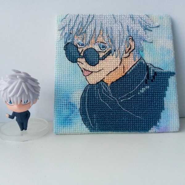Anime cross stitch pattern Jujutsu Kaisen Gojo Satoru Funny | Inspire ...