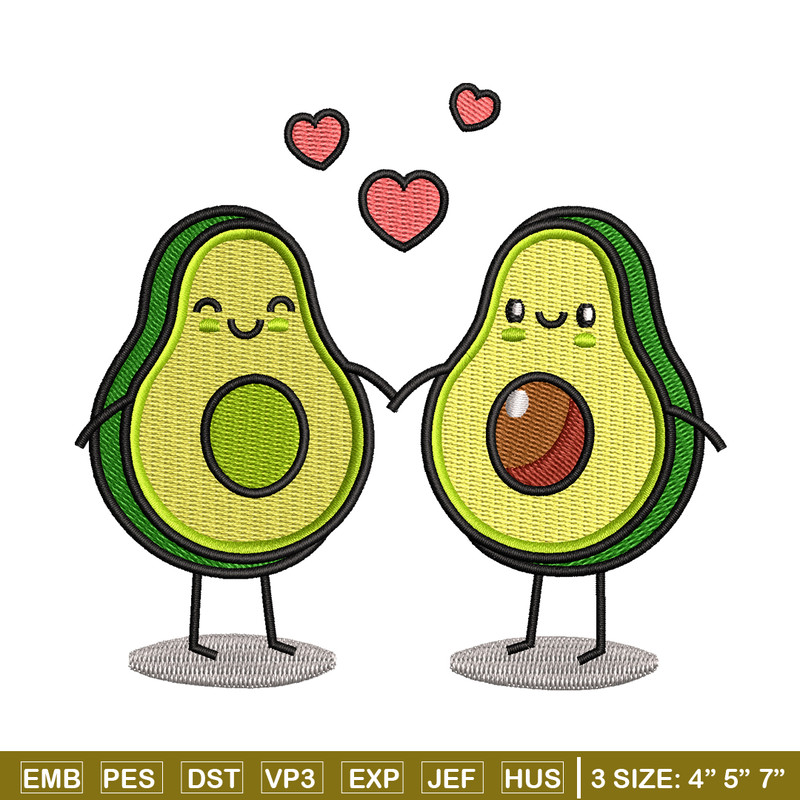 Avocado Love embroidery design, Avocado Love embroidery, logo design, embroidery file, logo shirt, Digital download..jpg
