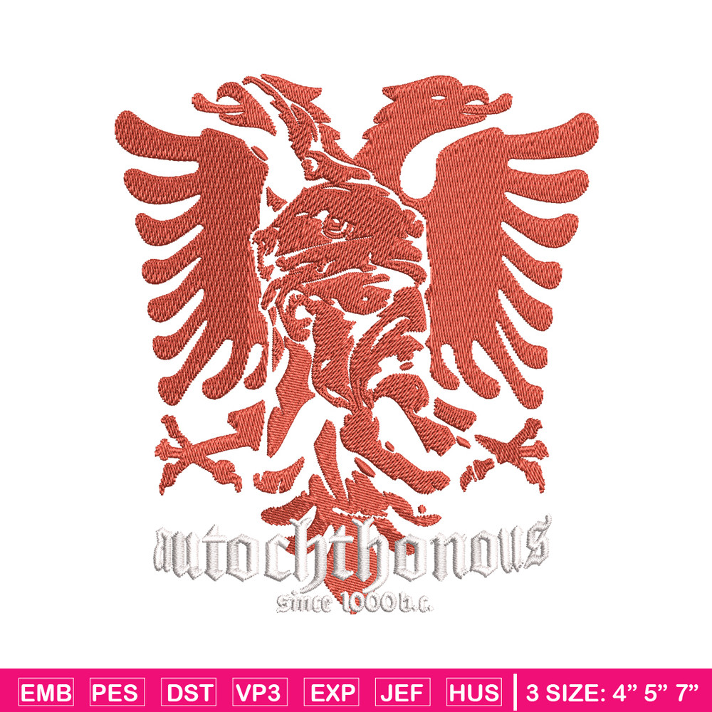 Autochthonous logo embroidery design, logo embroidery, logo design, embroidery file, logo shirt, Digital download..jpg