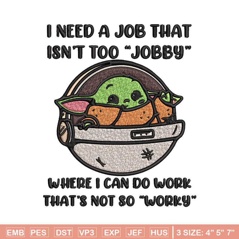 Baby yoda Embroidery design, Baby yoda Embroidery, cartoon design, Embroidery File, cartoon shirt, Digital download..jpg